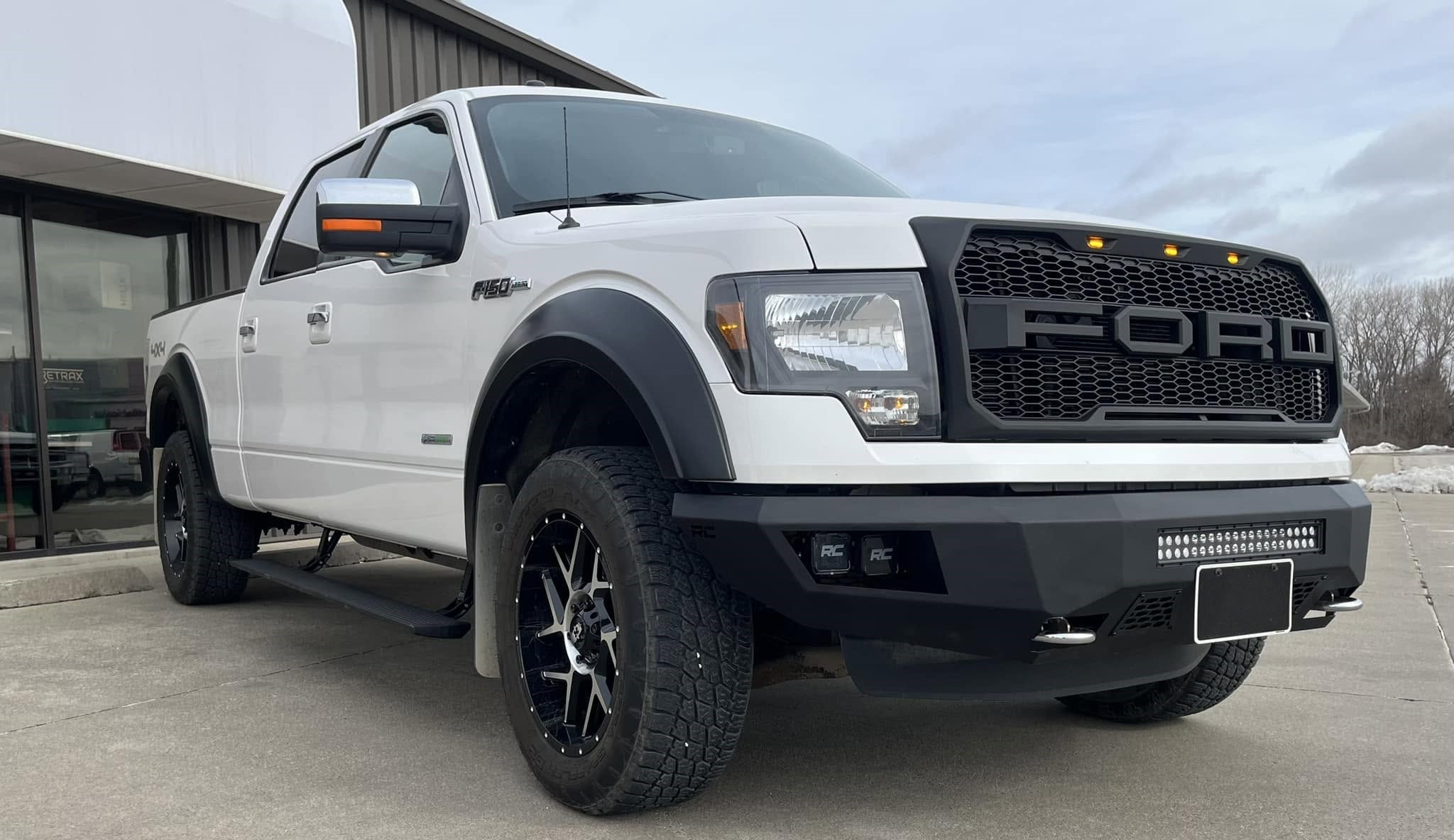 Completed truck accessory installation
